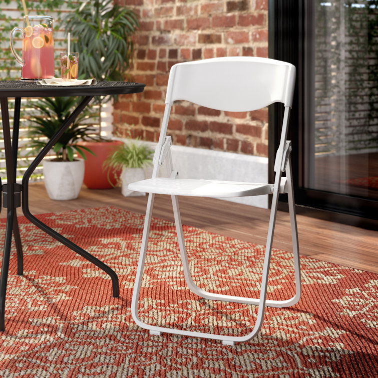 Inbox Zero Oliverson Heavy Duty Plastic Folding Chair & Reviews